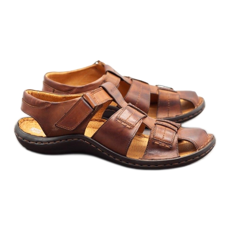 ABIS Herren Ledersandalen 4557 braun 1