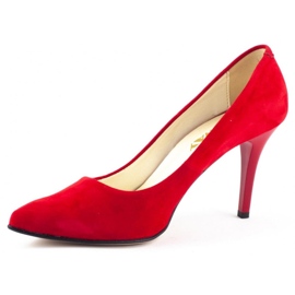 Saway Stilettos für Damen 2333 rotes Wildleder 1