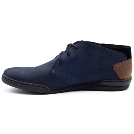 Polbut Herren isolierte Schuhe C37F marineblaues Wildleder 1