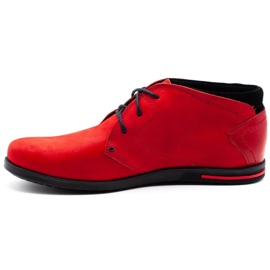 Polbut Herren rote isolierte Schuhe C37F rotes Wildleder 1