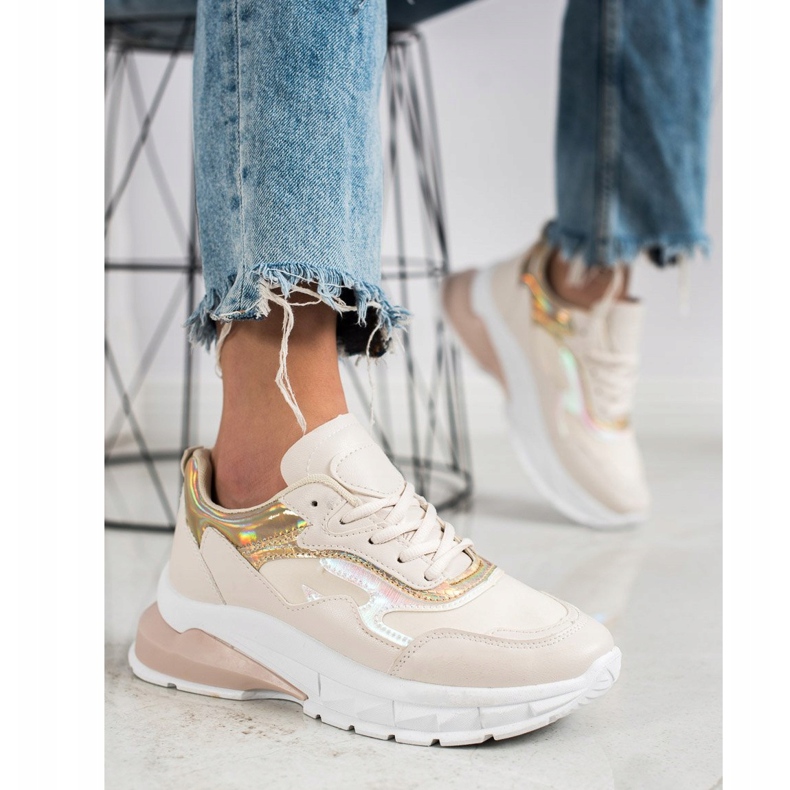 Sweet Shoes Stylische beige Sneakers 1
