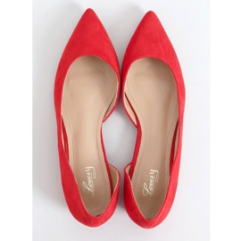 Ballerinas mit Schnitt rot MM-593 Red 1