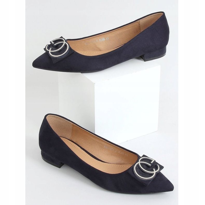 Ballerinas Mandel marineblaue Zehen FM3107A D.BLUE 1