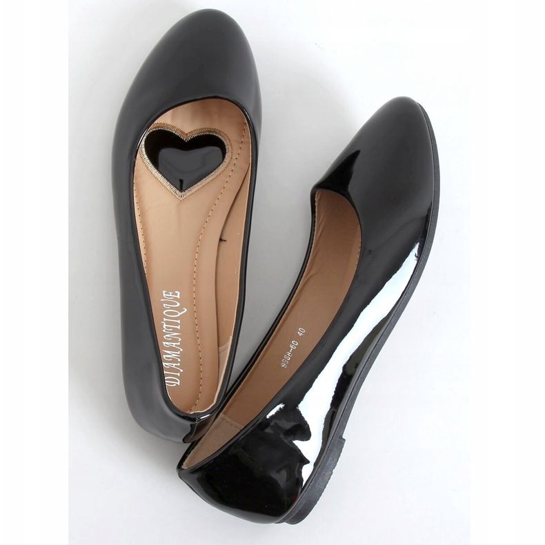 Schwarz lackierte Ballerinas 9988-60 Schwarz 1
