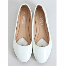 Weiß lackierte Ballerinas 9988-60 Weiß 1