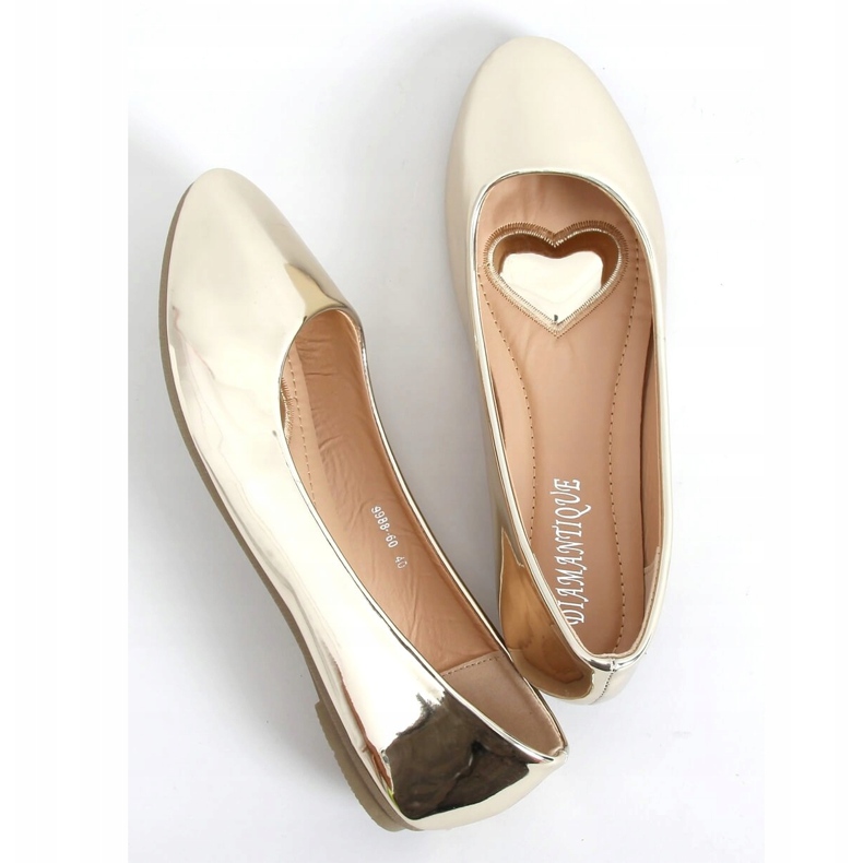 Goldlackierte Ballerinas 9988-60 Gold golden 1