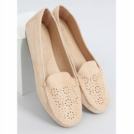 Beige durchbrochene Loafer XR-1R6 Beige 1