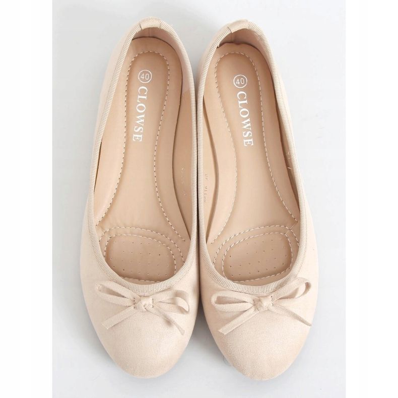 Ballerinas aus Wildleder in Beige 9F116 Beige 1