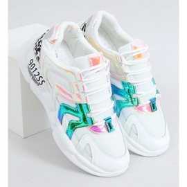 Weiße Sportschuhe B0-233 Gelb mehrfarbig 1