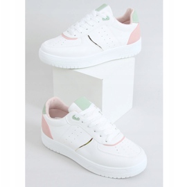 Weiße Damen Sportschuhe BL218P Pink 1