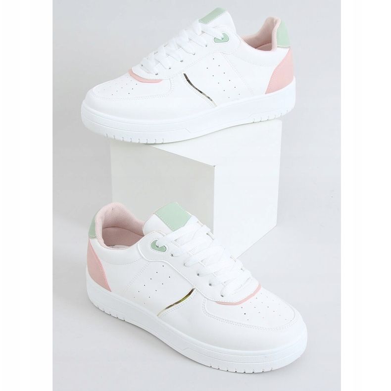 Weiße Damen Sportschuhe BL218P Pink 1