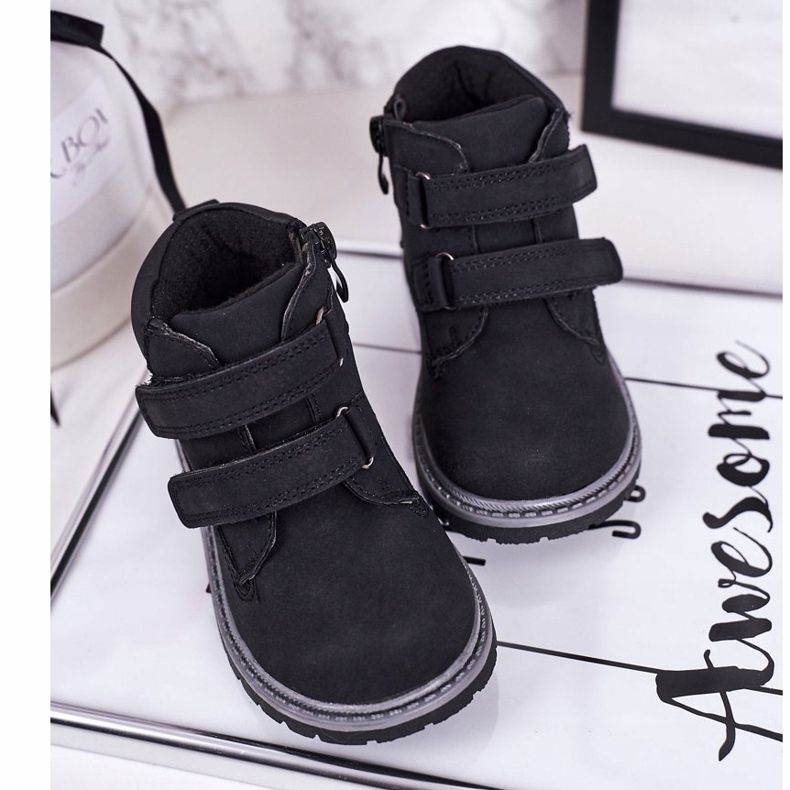 Apawwa Schwarzer Moa-Klettverschluss für Kinder 2