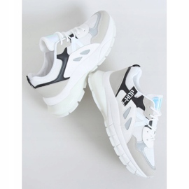 Weiße Damen Sportschuhe B0-553 WEISS / SCHWARZ mehrfarbig 1