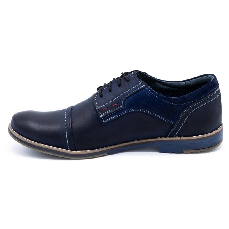 Olivier Herren Lederschuhe 253 marineblau navy blau 1
