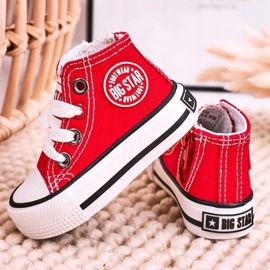 Hohe Sneakers für Kinder mit Reißverschluss Big Star HH374086 Rot 6
