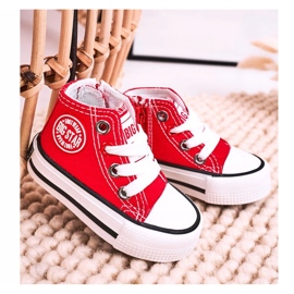 Hohe Sneakers für Kinder mit Reißverschluss Big Star HH374086 Rot 7