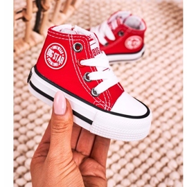 Hohe Sneakers für Kinder mit Reißverschluss Big Star HH374086 Rot 8