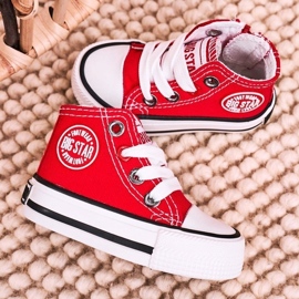 Hohe Sneakers für Kinder mit Reißverschluss Big Star HH374086 Rot 9