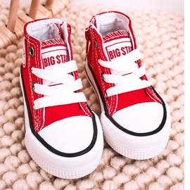 Hohe Sneakers für Kinder mit Reißverschluss Big Star HH374086 Rot 11