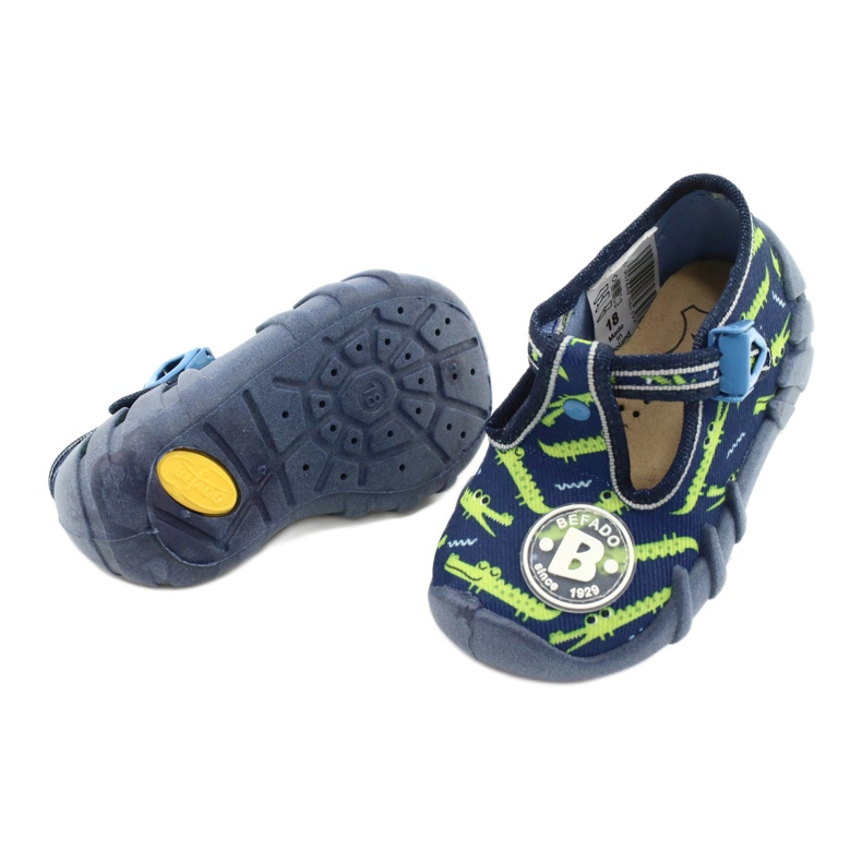 Befado Kinderschuhe 110P410 marineblau grün 4