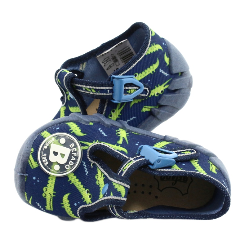 Befado Kinderschuhe 110P410 marineblau grün 5