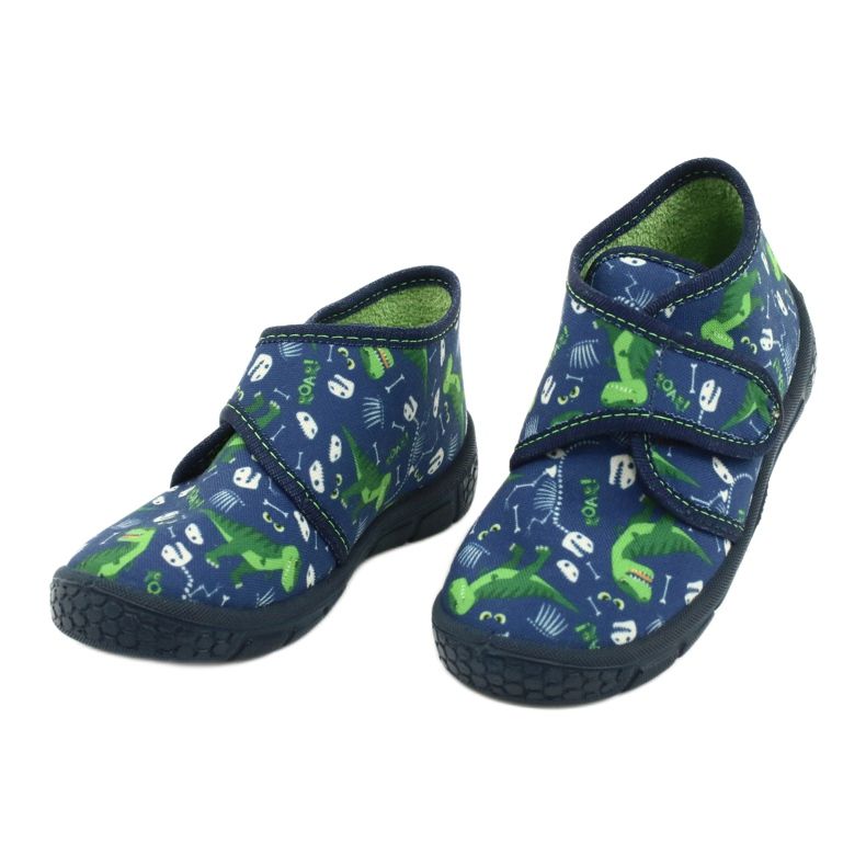Befado Kinderschuhe 538P037 weiß marineblau grün 3