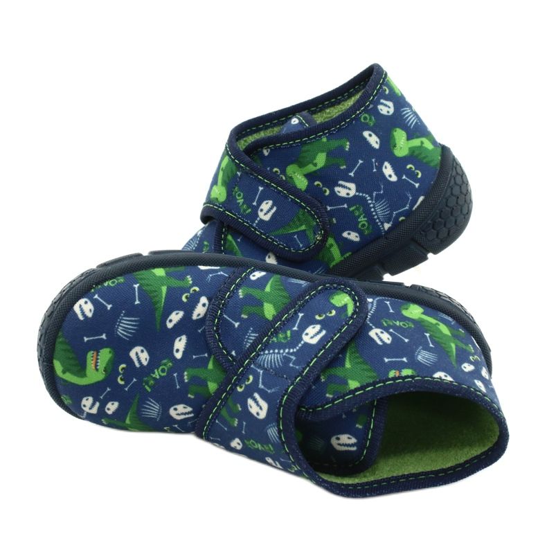 Befado Kinderschuhe 538P037 weiß marineblau grün 5