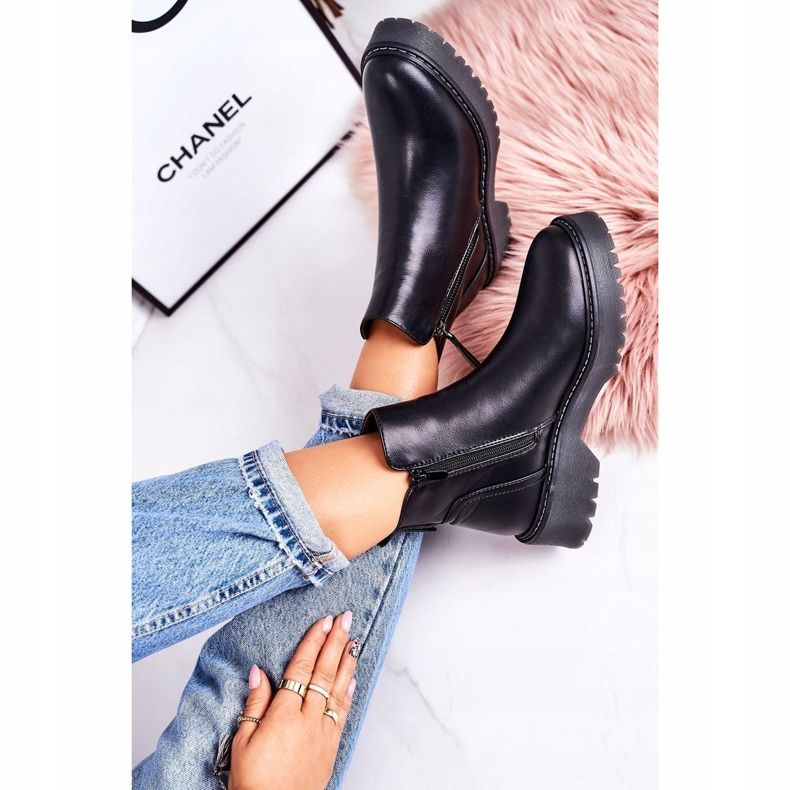 J.STAR But Warme Stiefel für Damen auf Gummisohle Black Moon Walk schwarz 3