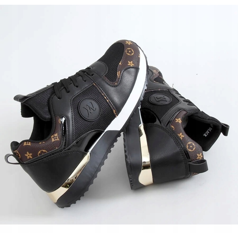 Schwarz VL118P Schwarze Sportschuhe 1