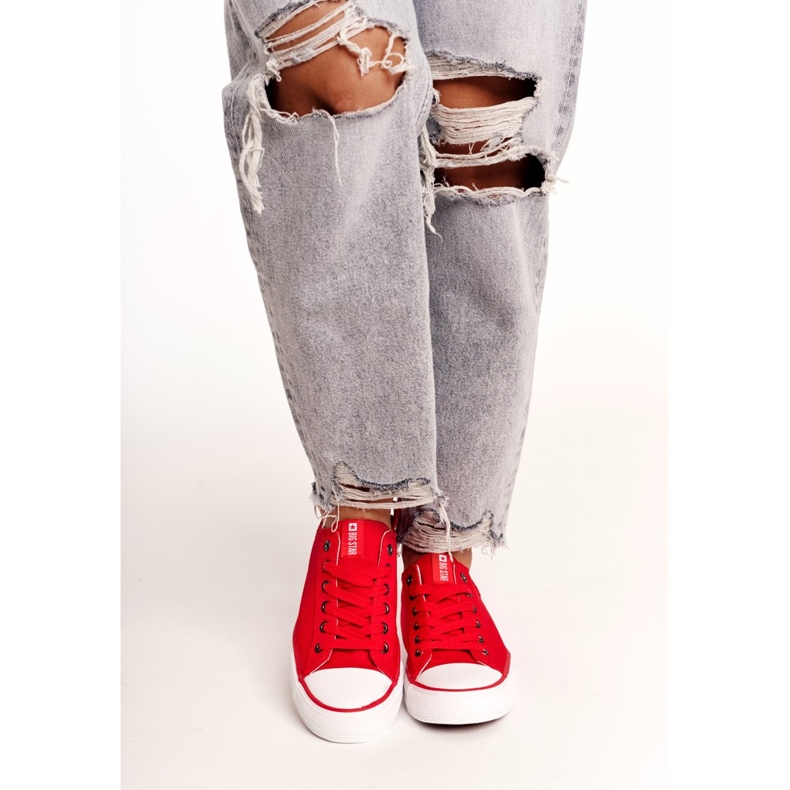 Damen Sneaker Low Big Star Rot DD274339 1