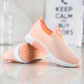 SHELOVET Bequeme Textil-Sneaker orange 1