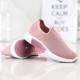 SHELOVET Bequeme Textil-Sneaker rosa 2