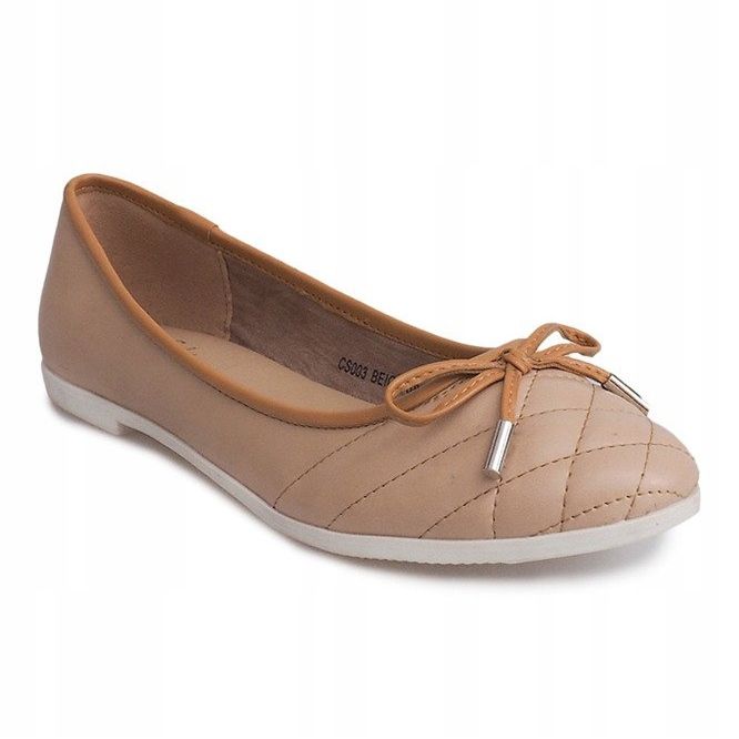 Ballerinas mit Schleife CS003 Beige 1