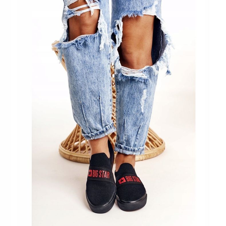 Damen Sneaker Slip-on Big Star FF274221 Schwarz 2