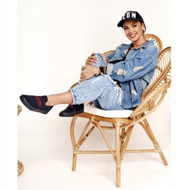 Damen Sneaker Slip-on Big Star FF274221 Schwarz 1