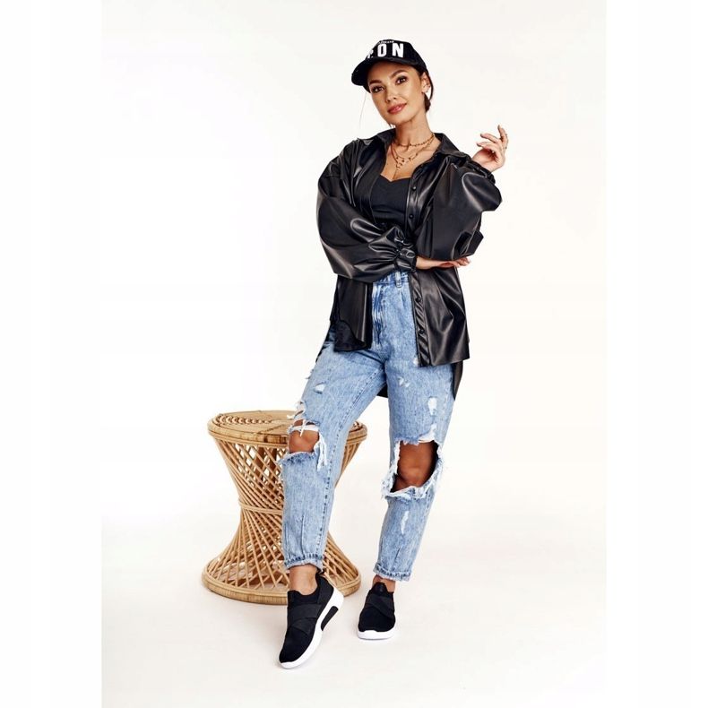 Damen Sportschuhe Slip-on Memory Foam System Big Star FF274890 Schwarz 1