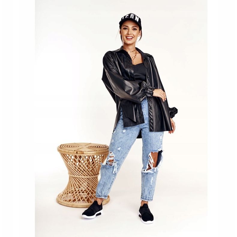 Damen Sportschuhe Slip-on Memory Foam System Big Star FF274890 Schwarz 2