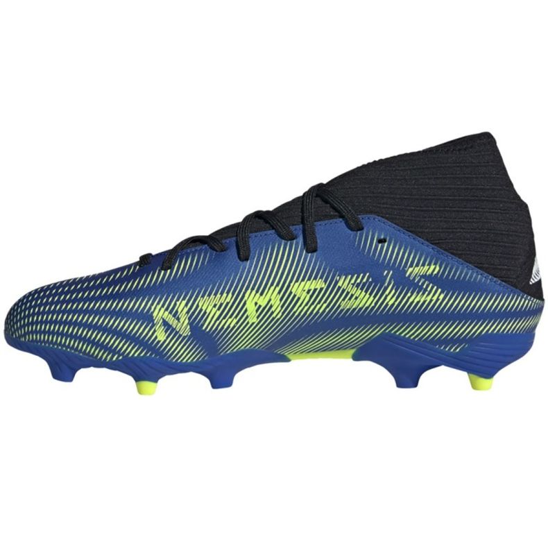 Adidas Nemeziz.3 Fg M FW7349 Fußballschuhe weiß, schwarz, blau, gelb blau 1