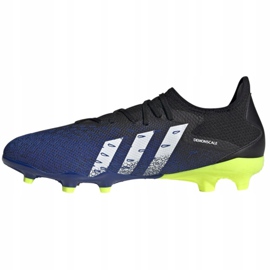 Adidas Predator Freak.3 L Fg M FY0615 Fußballschuhe weiß, schwarz, royal schwarz 1