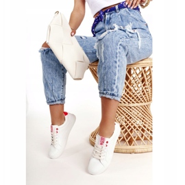 Damen Leder Sneakers Big Star BB274210 Weiß und Rot 1