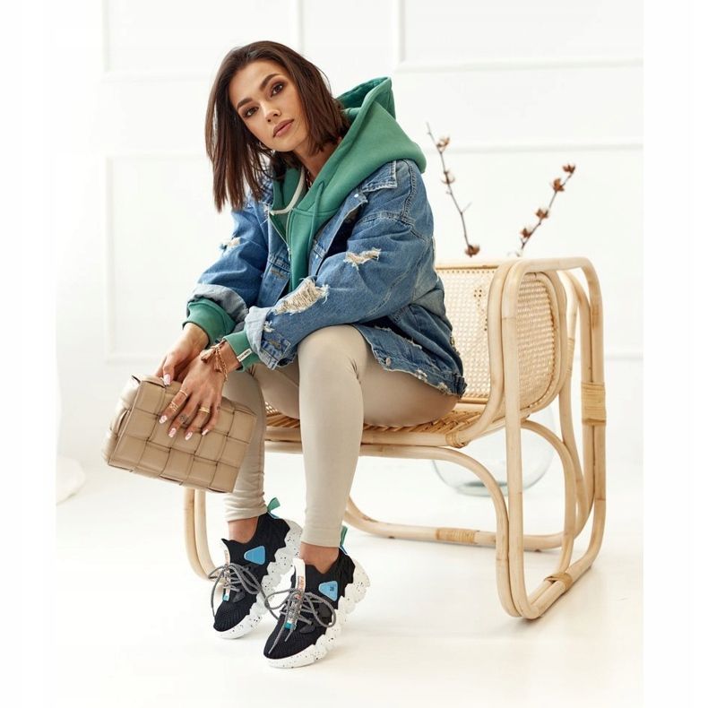 PS1 Damen Sportsocken Schwarz Fashion Pioneer blau 2