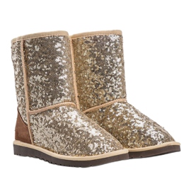 Gold isolierte Stiefel, Emu-Typ 889 beige 1