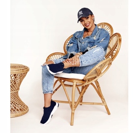 Damen Sportschuhe Slip-on Big Star DD274464 Marineblau 1