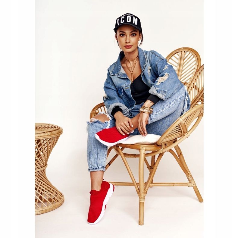 Damen Sportschuhe Slip-on Big Star DD274463 Rot 1