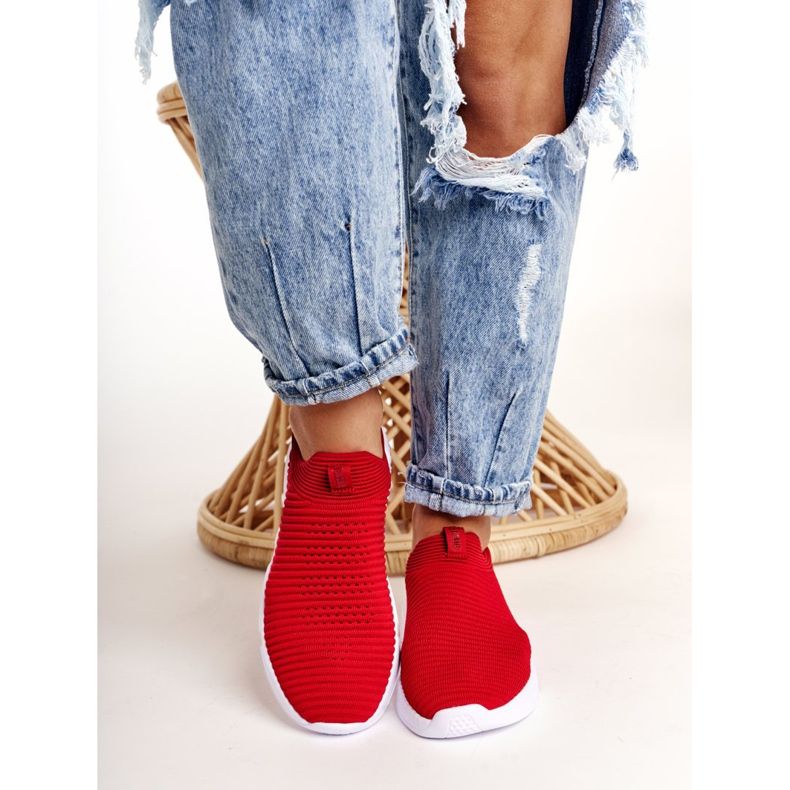 Damen Sportschuhe Slip-on Big Star DD274463 Rot 2