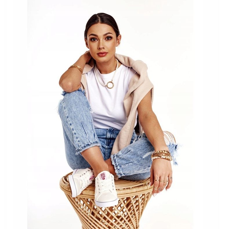 Damen Sneaker Big Star DD274892 Weiß-Rot 2