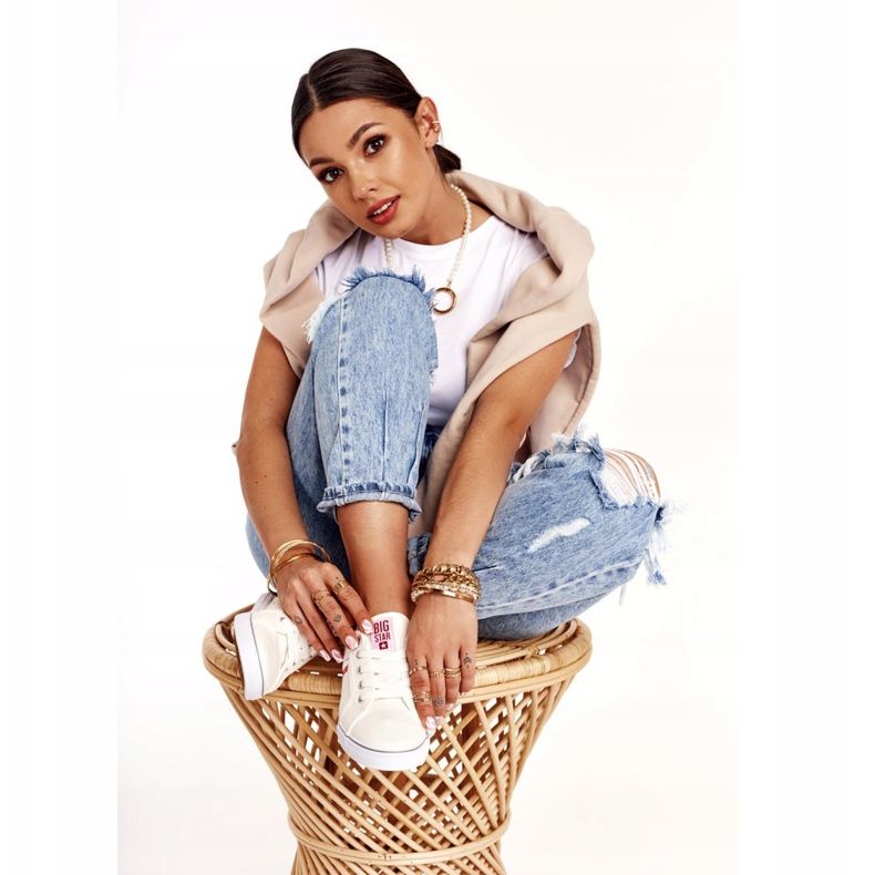 Damen Sneaker Big Star DD274892 Weiß-Rot 1