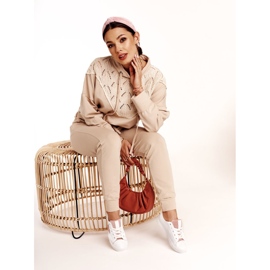 Damen Sneakers aus Leder mit Stern Big Star DD274691 Weiß-Rosa 2