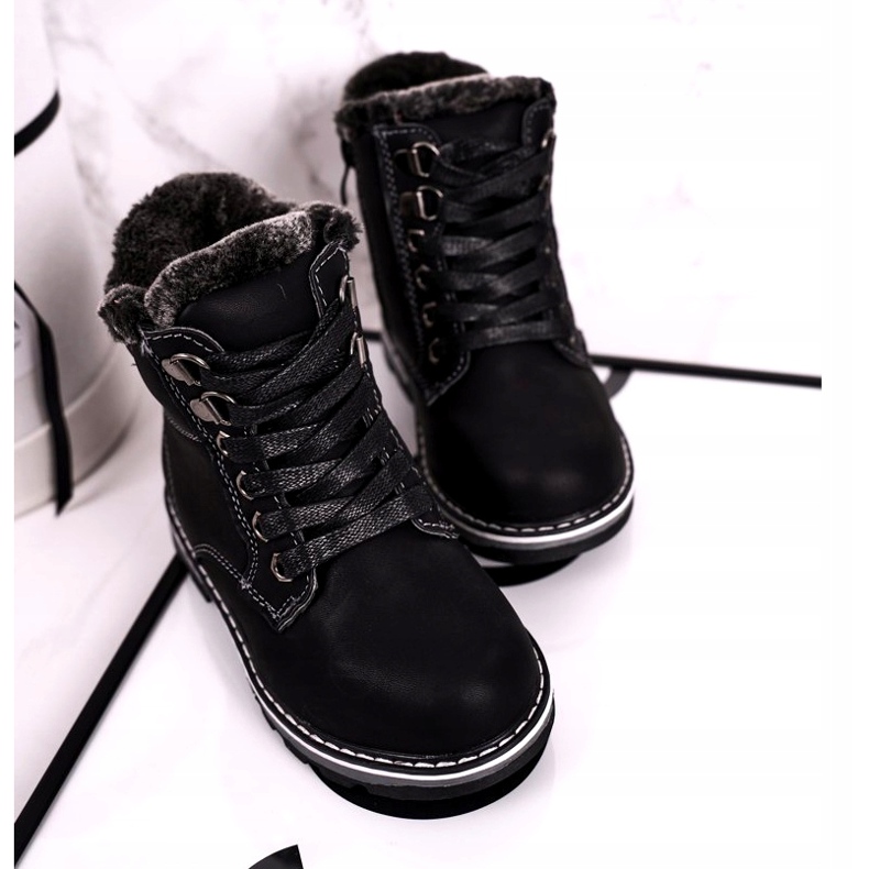 Kinder-Trapper mit Fellisolierung Black Luke schwarz 2