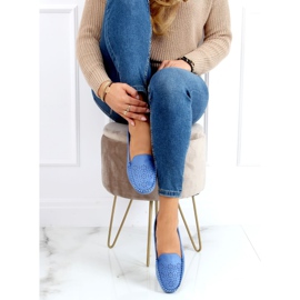 Blaue durchbrochene Loafer XR-1R6 Blau 2